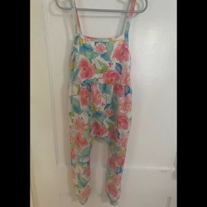 Floral one piece jumpsuit